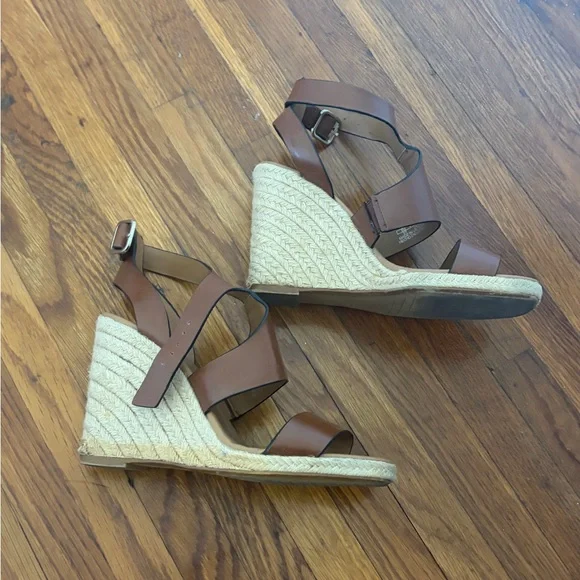 Zara Brown Leather Strappy Sandals, Sz 7 - Picture 3 of 6